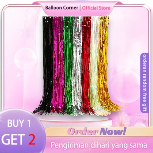 Jual Tirai Rumbai Plastik/Tirai Rumbai Pesta/Tirai Rumbai Warna Warni ...