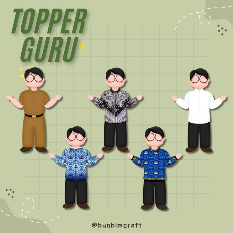 Jual TOPPER PAK GURU • HANDS UP VERSION | Shopee Indonesia