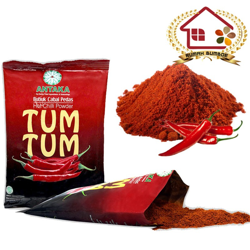 Jual (100gr) TUMTUM ANTAKA CABE BUBUK Hot Chilli Powder | Shopee Indonesia