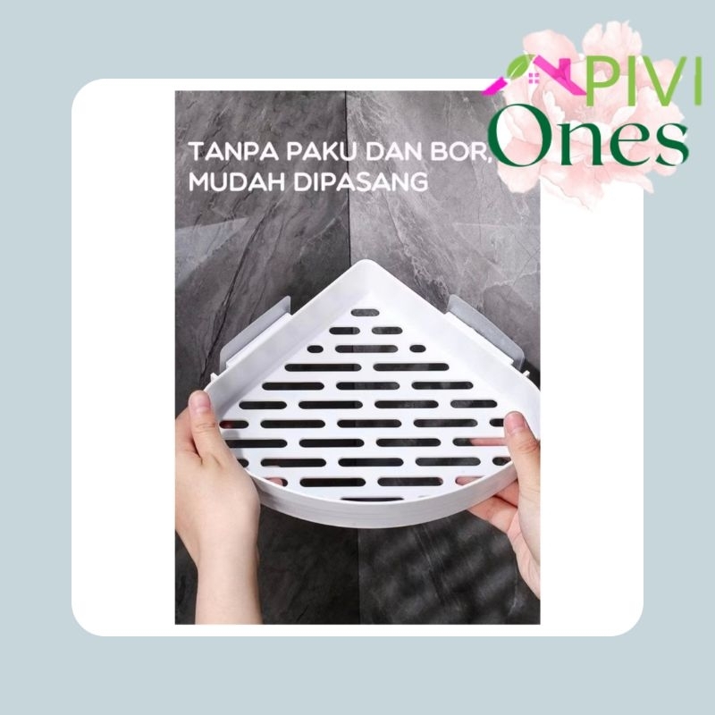 Jual BONBOX Rak Sudut Segitiga Kamar Mandi Rak Tempel Serbaguna Toilet ...