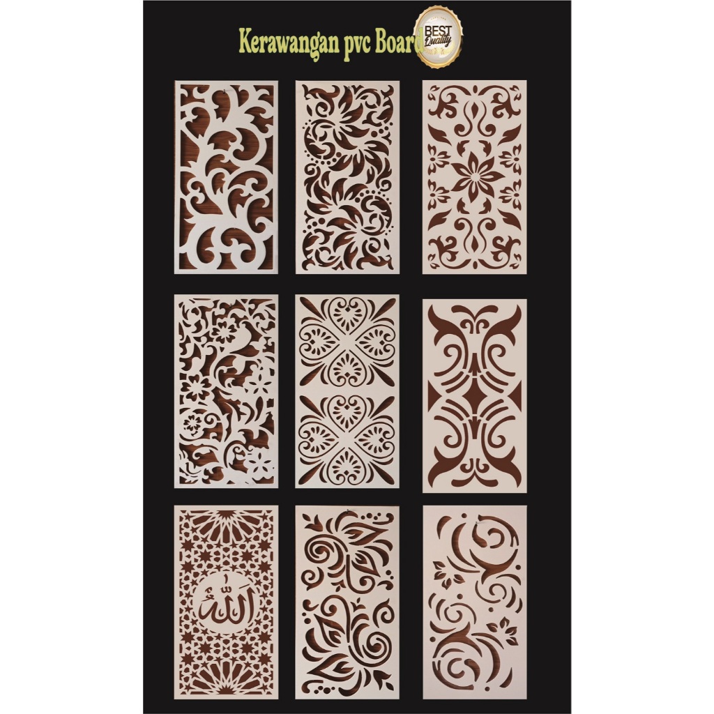 Jual KRAWANGAN PVC BOARD / ORNAMEN PVC FOAM BOARD TEBAL 5MM /PARTISI ...