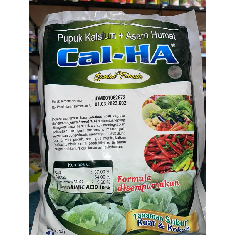 Jual CAL-HA 1 KG CALHA PUPUK KALSIUM ASAM HUMAT KEMASAN PABRIK | Shopee ...