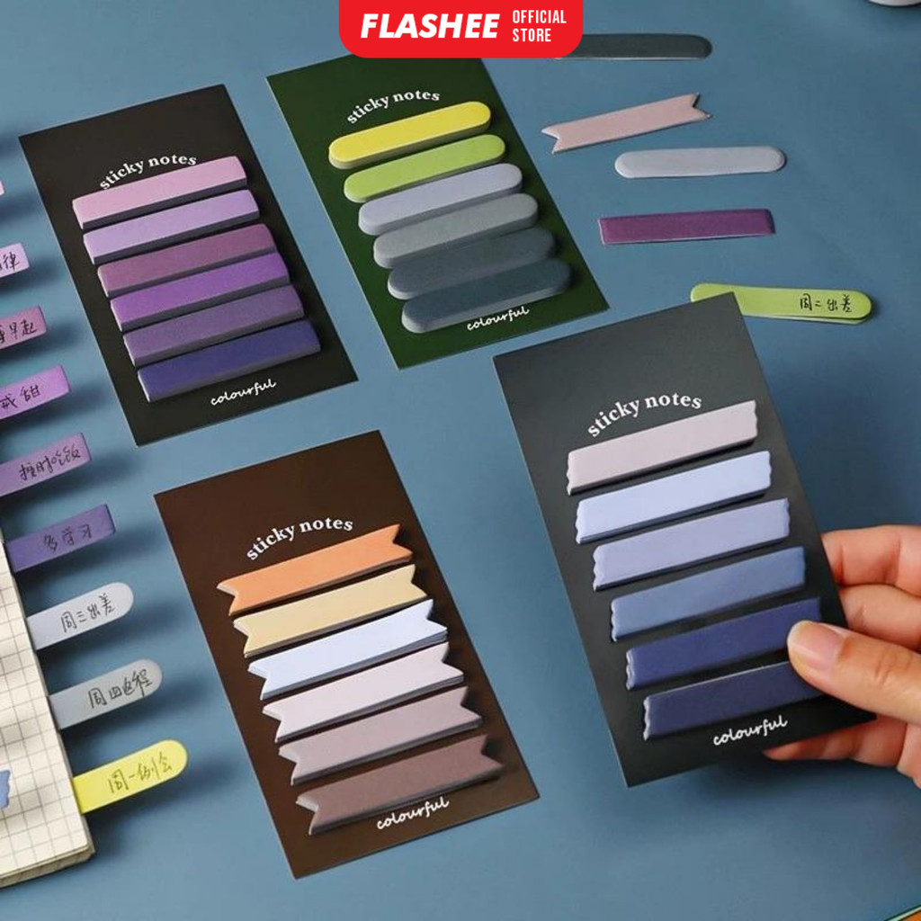 Jual Flashee Sticky Note Gradiasi 6in1 120 Lembar Kertas Notes Morandi ...