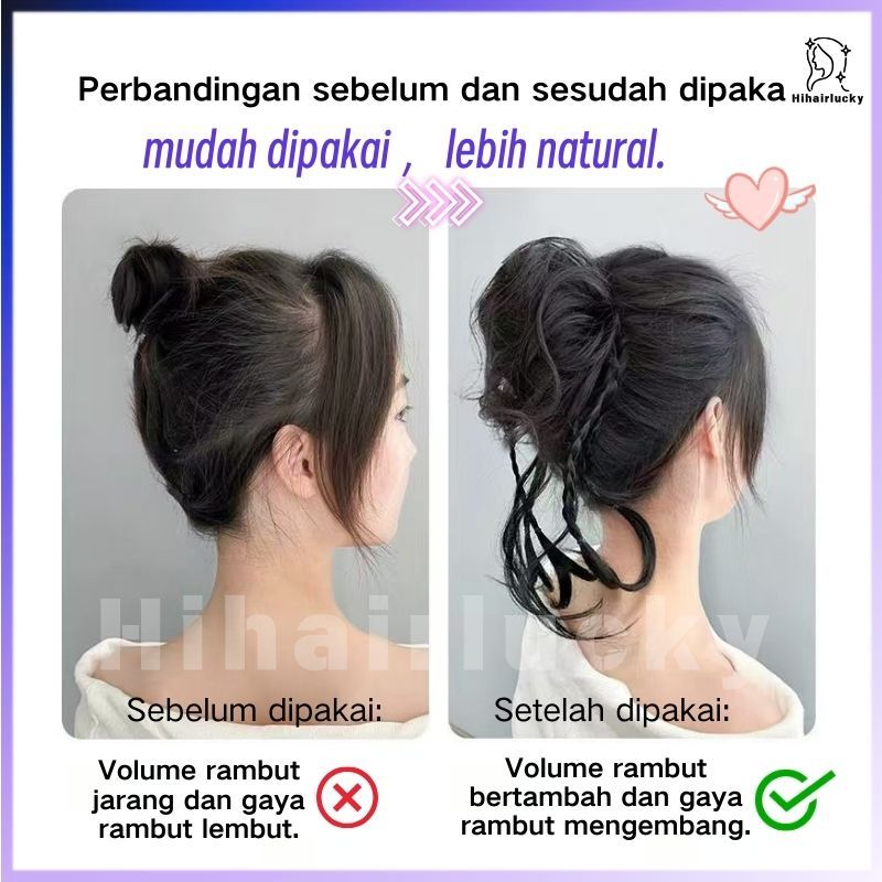 Jual HIL-0189 Rambut ekor paniang/WIG Sanggul Jepit Rambut Palsu ...