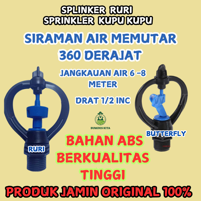 Jual SPRINKLER PERTANIAN TANAMAN + SOK DRAT 1/2 INCH SPLINKER ALAT ...