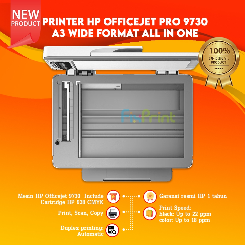 Jual Printer HP Officejet 9720 All-In-One Fax WiFi LAN Printer 9730 ...