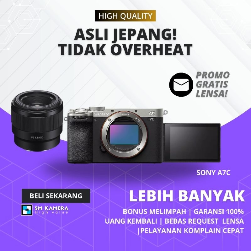 Jual BONUS LENSA SONY A7C SUPER KAMERA SONY FULLFRAME KAMERA MURAH