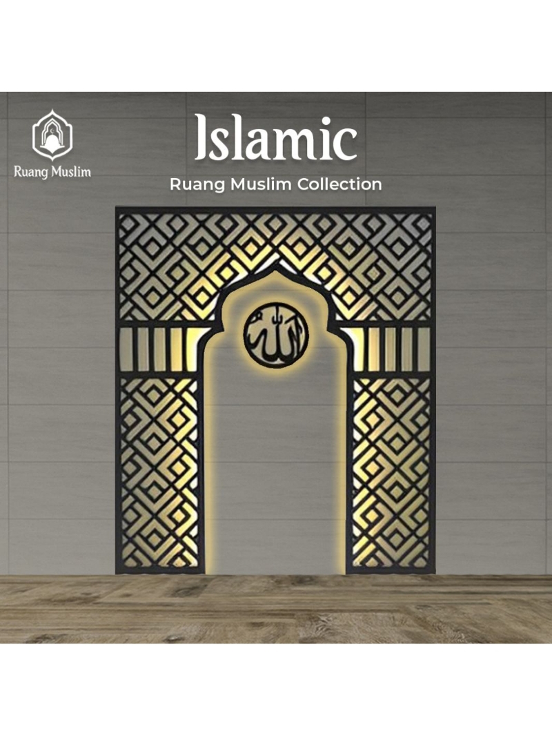 Jual Mihrab Mushola Rumah Laser Cut ISLAMIC FREE LED | ARABIC | Shopee ...