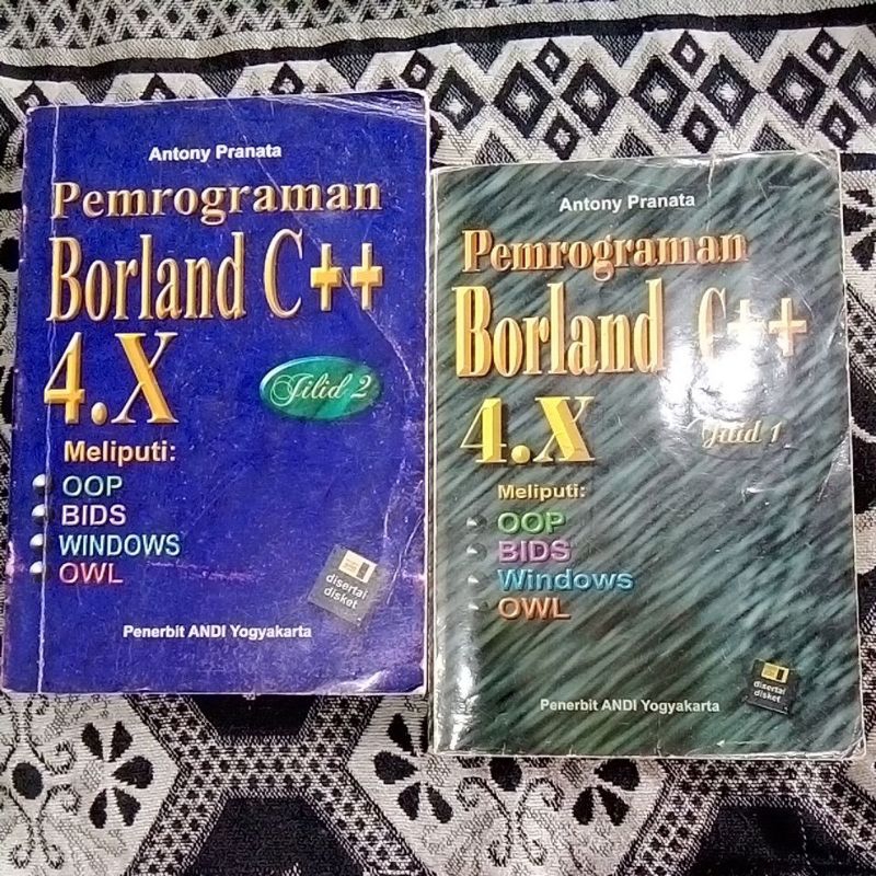 Jual (ORIGINAL-BEKAS) PAKET BUKU PEMROGRAMAN BORLAND C++ 4.X (Jilid 1 ...