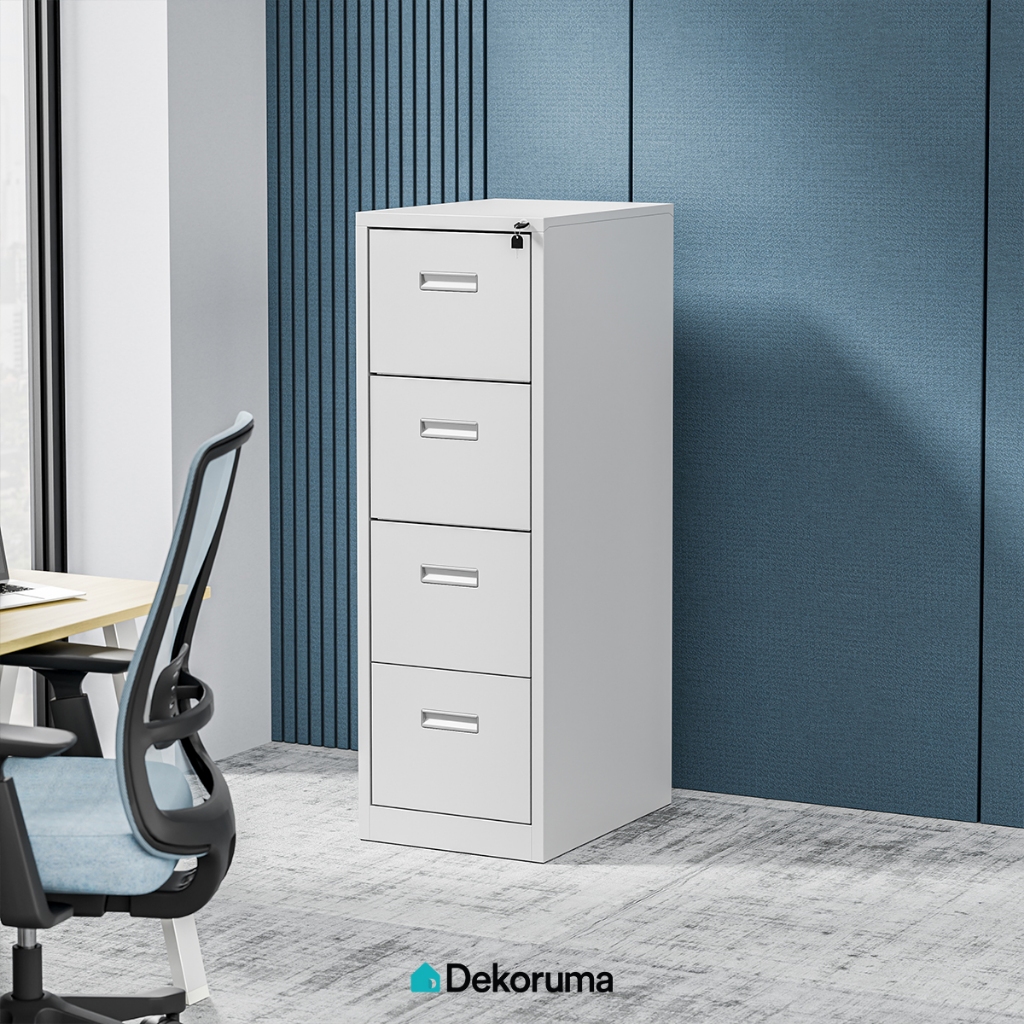 Jual Dekoruma NERO Lemari Arsip Besi 4 Tingkat / Filing Cabinet Metal ...
