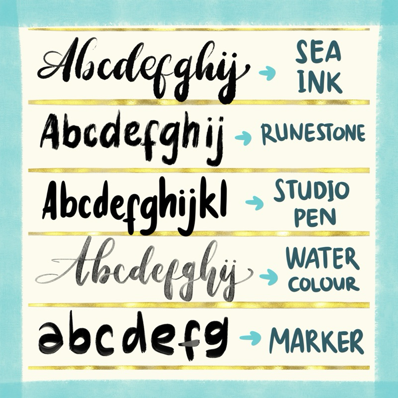 Jual Jenis Tinta Lettering | Add-on/Tambahan untuk Soft File Ilustrasi ...