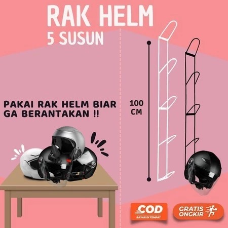 Jual RAK HELM GANTUNG BESI 5 SUSUN /RAK GANTUNGAN HELM KOKOH KUAT ...