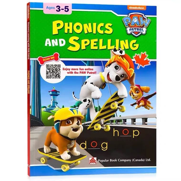 Jual Buku Belajar Membaca Paw Patrol Phonic and Spelling age 3-5 ...