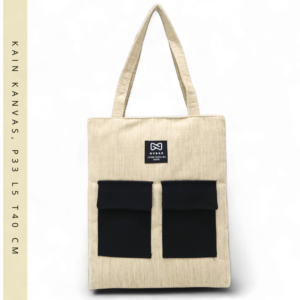 Jual MONGGO COD Tas Tote Bag Hitam Sablon Gambar kantong depan TAS samping TOTEBAG Murah Kain Kanvas Shopee Indonesia