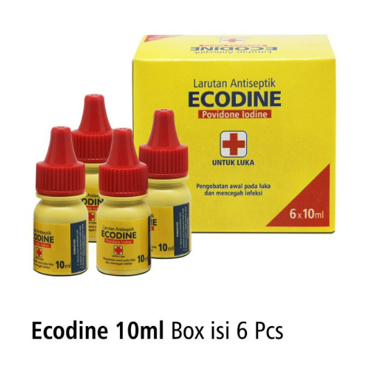 Jual Ecodine 10 ml / Povidone Iodine - Onemed (Perbox isi 6 Botol ...