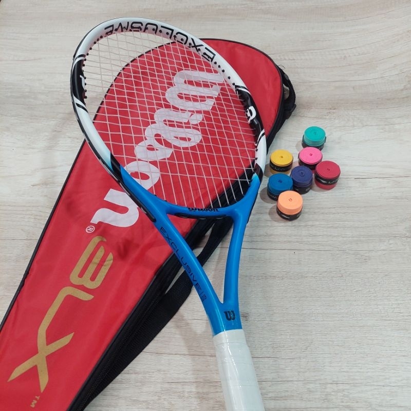Jual RAKET TENIS WILSON EXCLUSIVE 103 BLUE BEGGINER FREE GRIP | Shopee ...