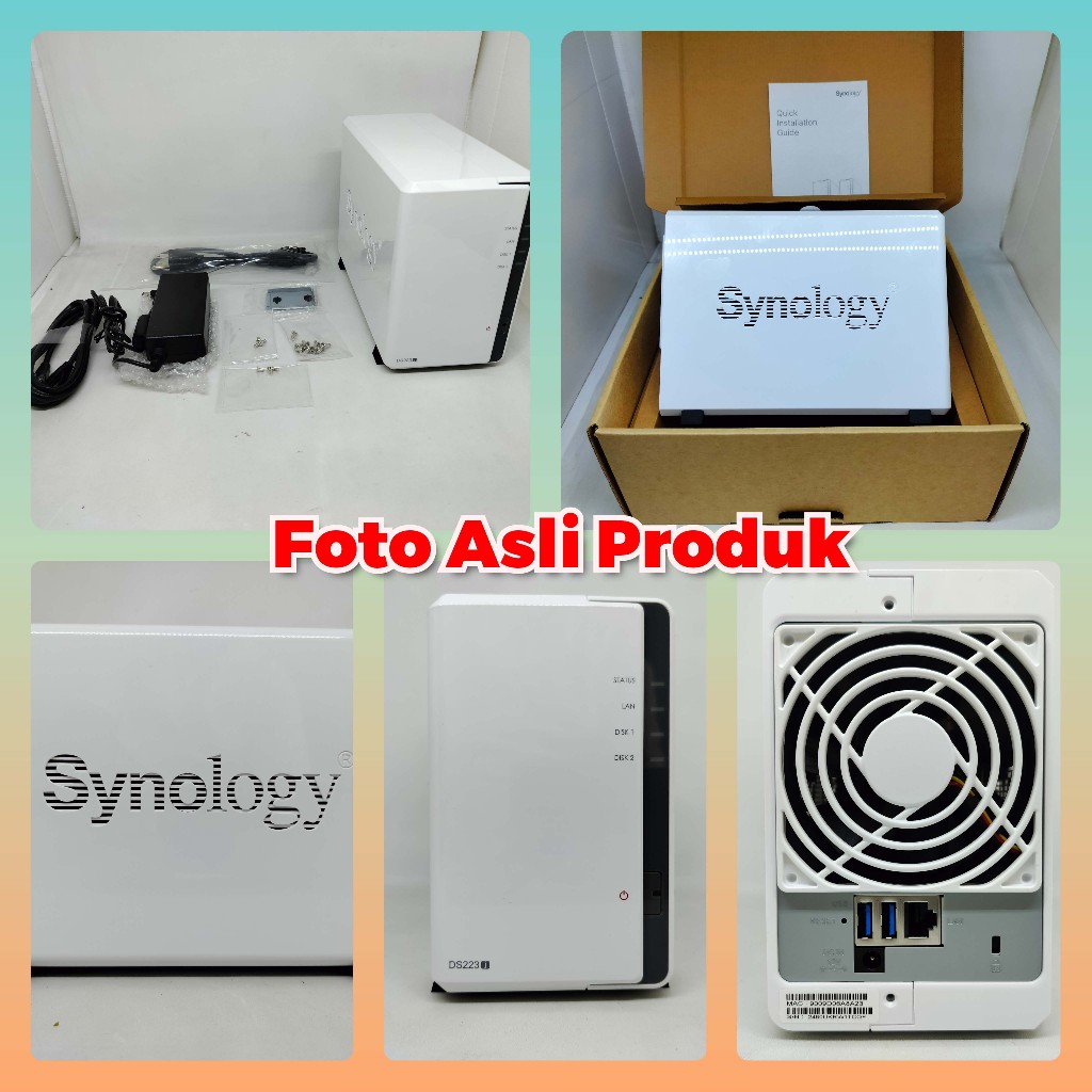 Jual Synology DiskStation DS223J 2 Bay NAS termasuk 2 HDD 4TB SGT ...