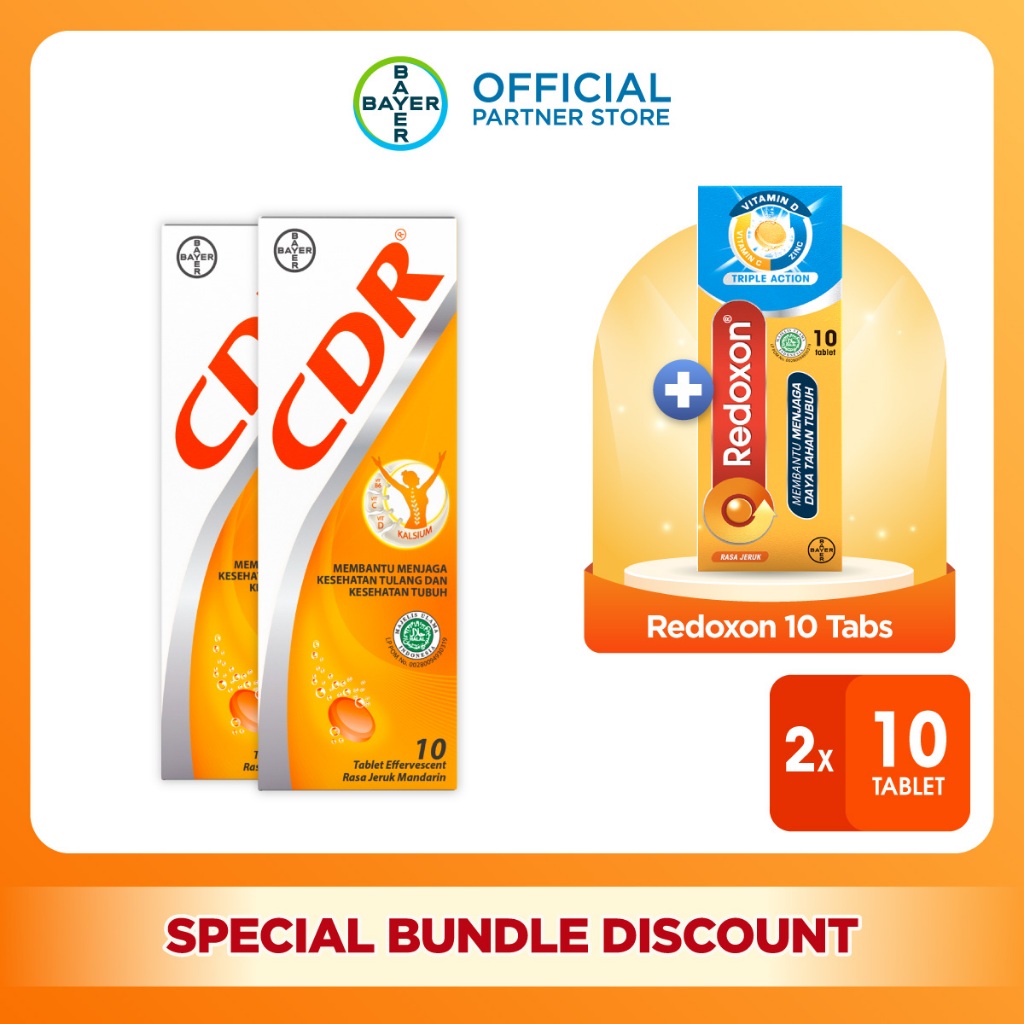 Jual [Bundle] CDR 10 Tablet x2 + Redoxon 10 Tablet | Vitamin C D Zinc ...