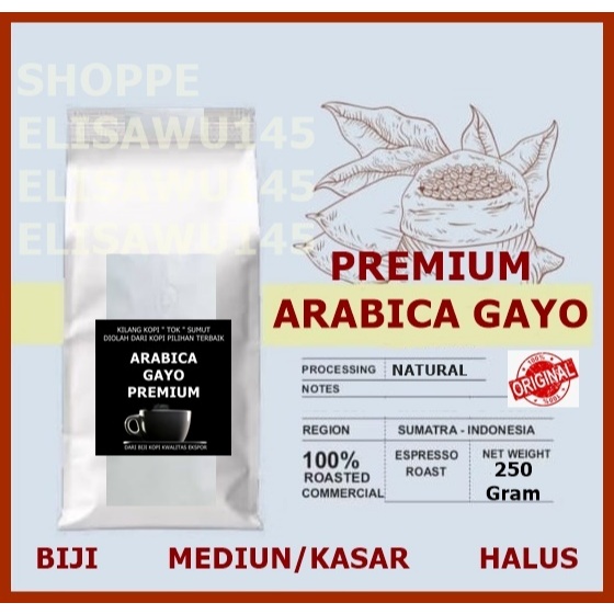 Jual KOPI GAYO ARABIKA 250 gram | BIJI | HALUS | K…