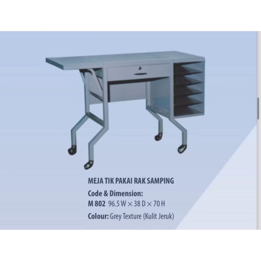 Jual Meja Besi + Roda / Meja Kantor Besi / Meja Kerja Besi / Meja TIK ...