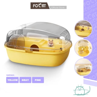 FOCAT Kandang Hamster 1 Set F22 Hamster Portable Desain Transparan/Rumah Hamster