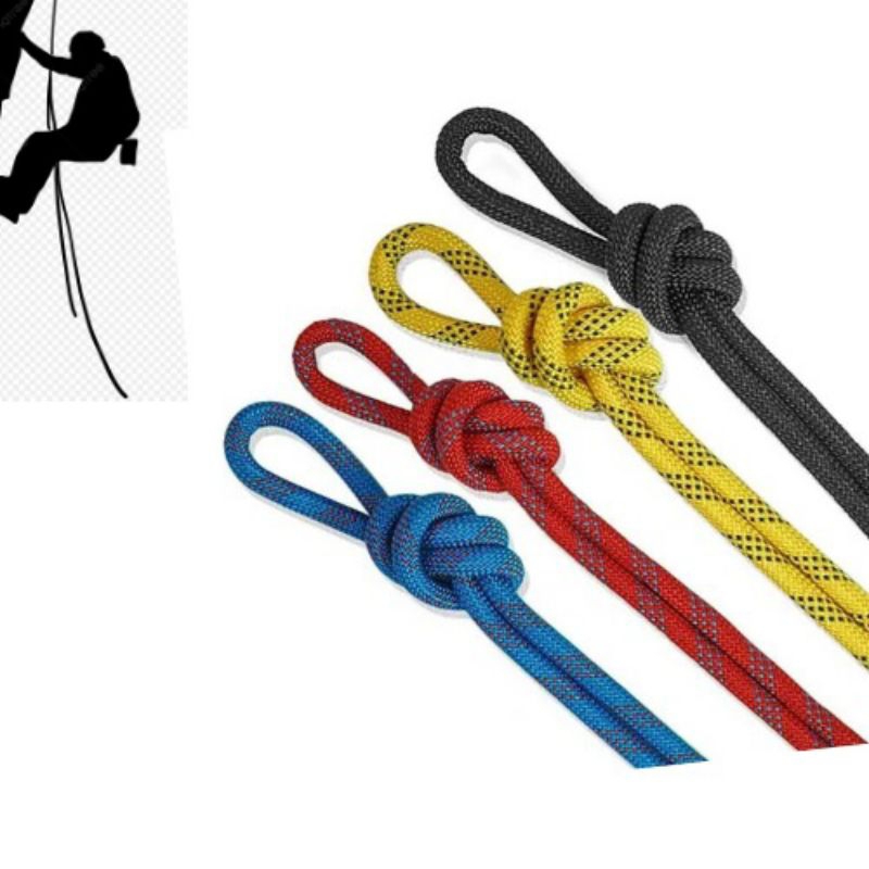 Jual TALI KARMANTEL STATIS ERRA ROPE / WARNA HITAM ORANGE 10MM METERAN ...
