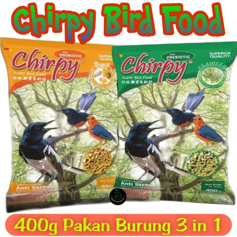 Jual CHIRPY 400gr 3 IN 1 SEAWEED RUMPUT LAUT VOER PAKAN BURUNG MURAI ...