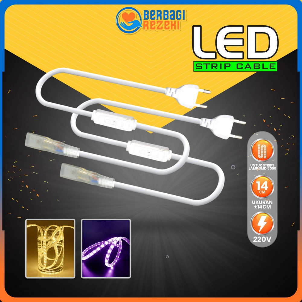 Jual Kabel Colokan Soket LED Strip Selang 5050 220V / Adaptor LED ...