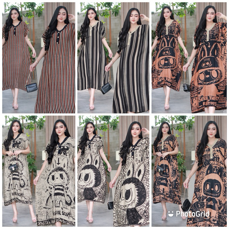 Jual Daster rayon lowo jumbo salur labubu kekinian terbaru ld 130 busui ...