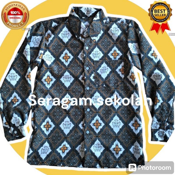 Jual BAJU SERAGAM BATIKRENGGANIS ABU BATIK KEMEJA BATIK BATIK SEKOLAH ...
