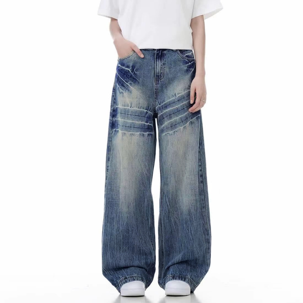 Jual celana jeans pria panjang Jalan retro American street style baggy ...