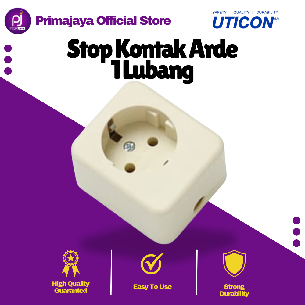Jual Stop Kontak 1 Lubang Uticon SNI Kabel Colokan Sambungan Listrik ...