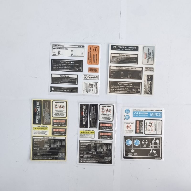 Jual STICKER | WARNING | PERHATIAN PENTING | RANTAI DAN RODA MOTOR ...