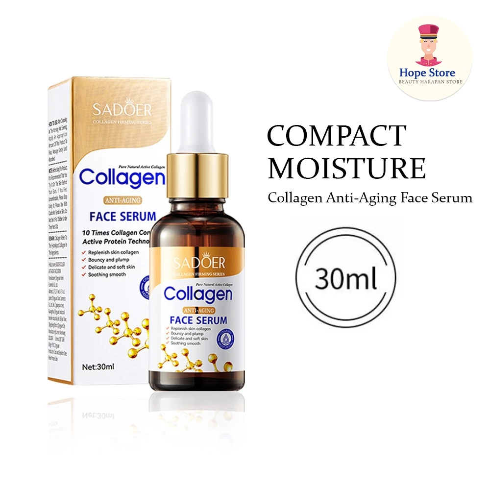 Serum Wajah Pemutih Glowing - Sadoer Collagen Face Toner 30ml Mencerahkan Kulit Pelembab Anti-Kerut | AutoStock