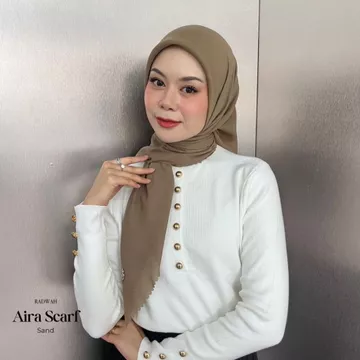 Radwah Aira Scarf Hijab Segi Empat Polos Voal Anti Air Hijab Segi Empat
