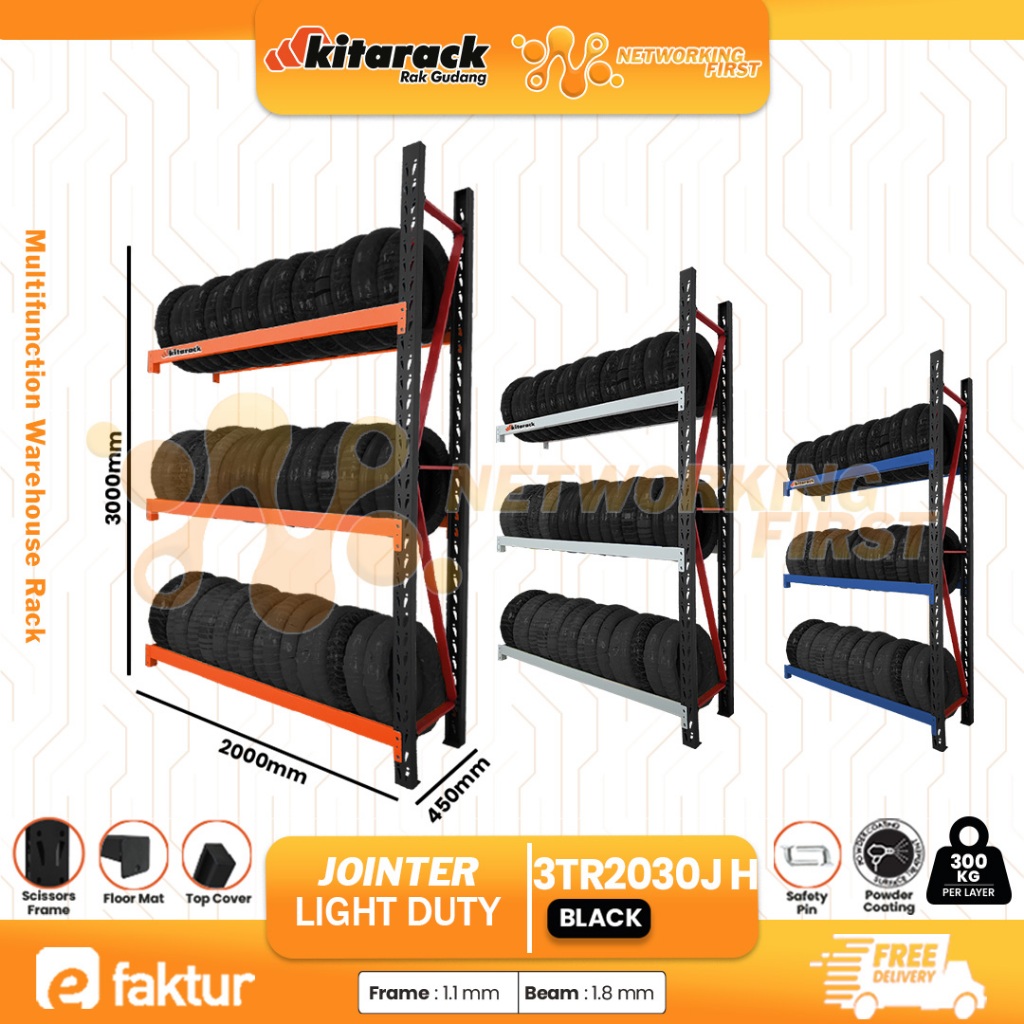 Jual Kitarack Rak Gudang Serba Guna 3TR2030J Tire Rack Jointer frame ...
