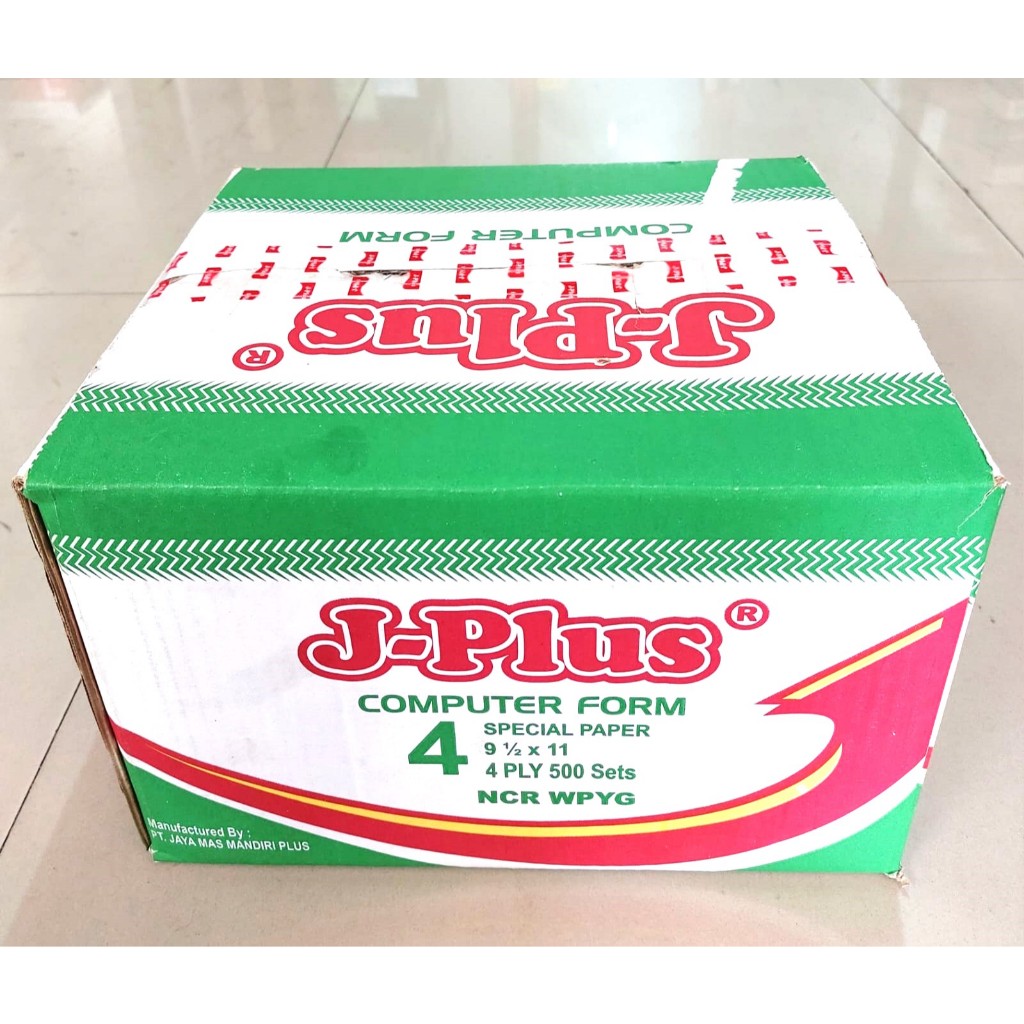 Jual Continuous form J-Plus 9,5 x 11 4ply rangkap 4 CF K4 W PRS atau ...