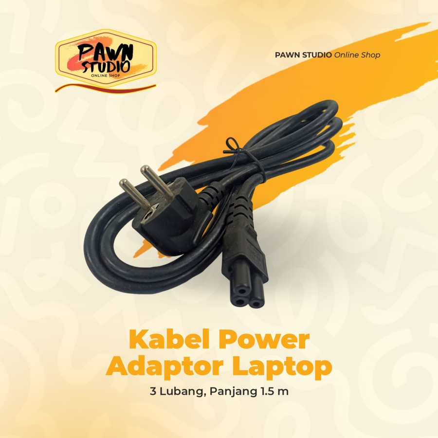 Jual Kabel Ac MIki Micky 3 Lubang / Kabel Power Adaptor 3 Lubang Hitam ...