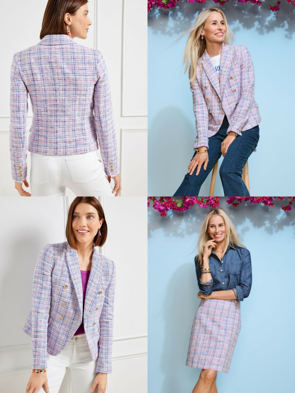 Jual Talbots Tweed Plaid Blazer & Skirt Set - 5986 | Shopee Indonesia