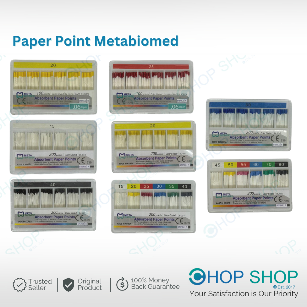 Jual Paper Point Metabiomed MADE IN KOREA - Paper Point no 15 20 25 30 ...