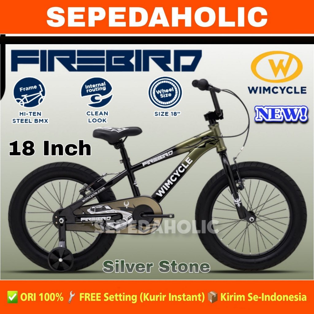 Jual Sepeda Anak Laki BMX WIMCYCLE FIREBIRD Ukuran 18 Inch Ban Jumbo 3. ...