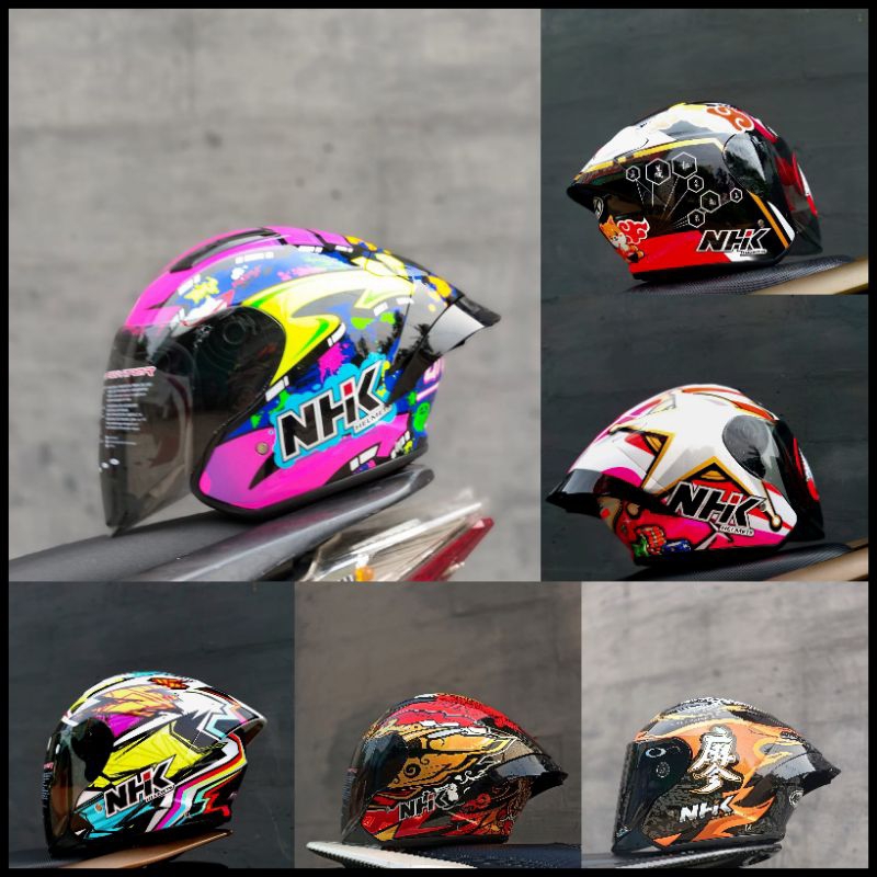 Jual HELM NHK R1 ELITE MOTIF GP SERIES ,PAKET SPOILER, SLOT INTERCOM ...