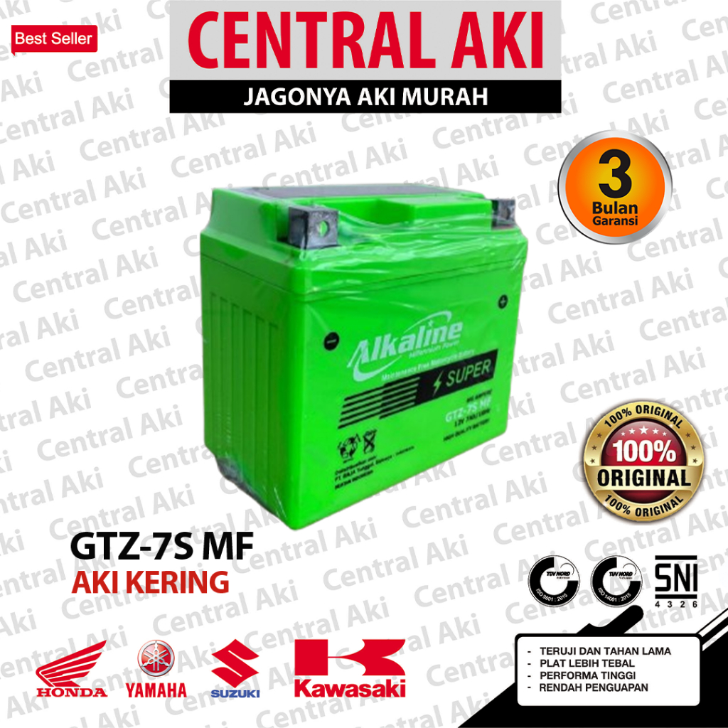 Jual ALKALINE GTZ7S SUPER Aki Motor Vario 125/150 ISS NMAX PCX LEXY ...