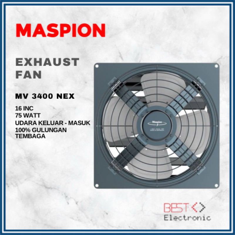 Jual Kipas Industrial Maspion Wall Exhaust Fan Dinding Mv Nex Inch Mv Nex Mv