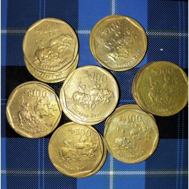Jual Uang Kuno Koin 100 Kuning Karapan Sapi | Shopee Indonesia