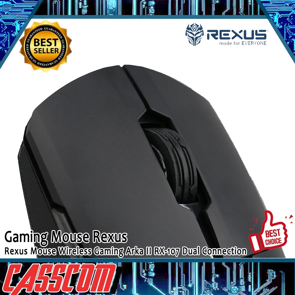 Jual Rexus Mouse Wireless Gaming Arka RX-107 Dual Connection - Macro ...