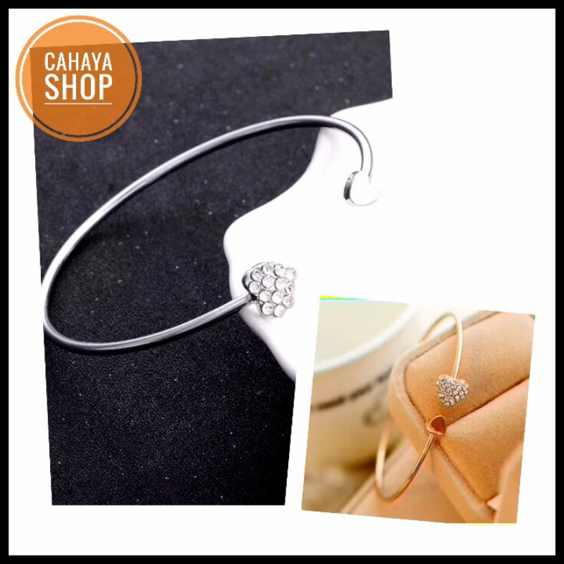 Jual ⭐CS 348⭐ GELANG OPEN CUFF MOTIF LOVE FA93 MODEL BANGLE KOREA MURAH ...