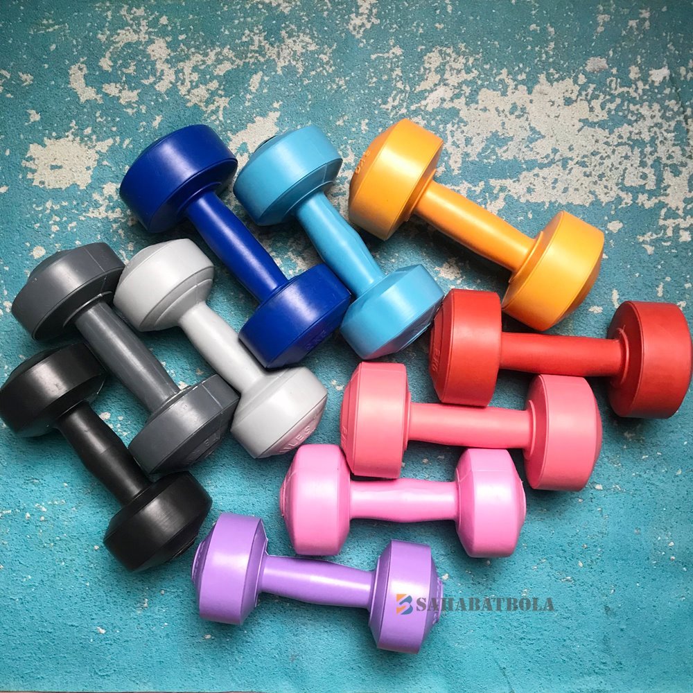 Jual Barbel Dumbell 2 KG Plastik PVC Dumble Sudah Berisi Siap Pakai ...