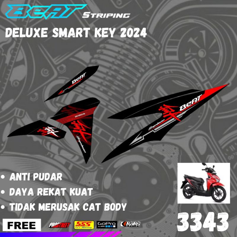 Jual Sticker Striping Variasi Pelindung Body Motoh Honda Beat New Deluxe Generasi Smart