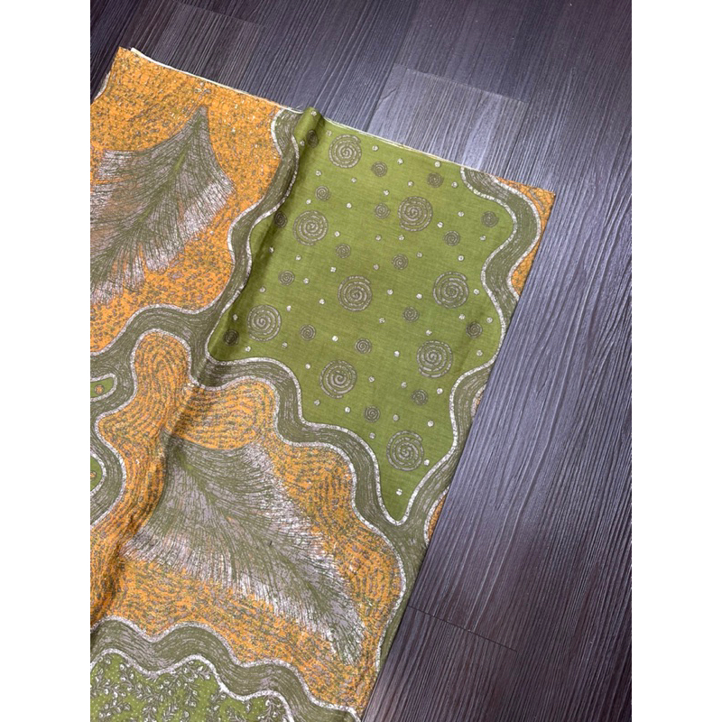 Jual Kain Batik Prima Premium Quality motif abstrak Varian warna Hijau ...